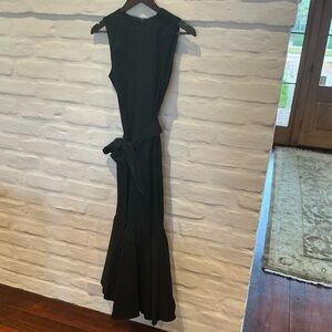 ANTONIO MELANI Elegant Black Sleeveless Maxi Dress